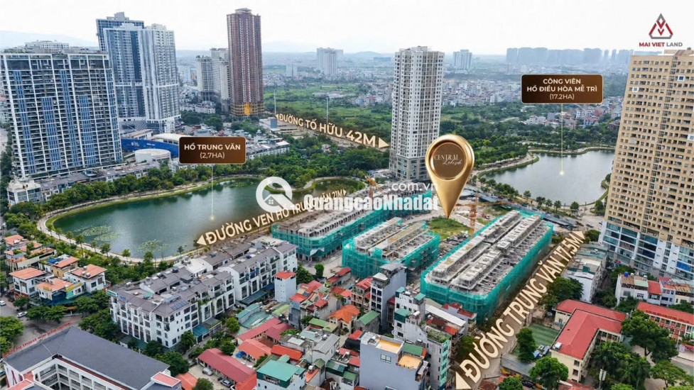 Chỉ 30 tỷ~ 375tr/m2 mua đứt liền kề nhà phố Trung Văn Tố Hữu 80m2, xây dựng 5 tầng 1 tum